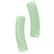 Perlas tubo curvadas 19x5 mm en acrílico translúcido - Liquen jaspeado x10