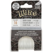 Hilo de cobre redondo texturizado de 1,29 mm, semiduro - Plateado para evitar el deslustre x7.3m