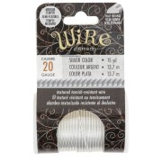 Alambre de cobre redondo trenzado de 0,81 mm, semiduro - Plateado antideslustrante, 13,7 m