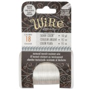 Alambre de cobre redondo trenzado de 1,02 mm, semiduro - Plateado para evitar el deslustre, 9,1 m