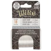 Hilo de cobre redondo trenzado de 1,02 mm, semiduro - Plateado para evitar el deslustre x9.1m