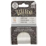Medio hilo de cobre trenzado redondo 1,29 mm semiduro - Plateado anti-desgaste x7,3m