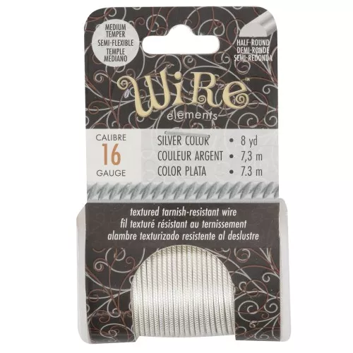 Alambre de cobre redondo trenzado de 1,29 mm, semiduro - Plateado para evitar el deslustre x7.3m