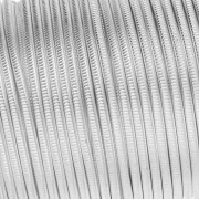 0.81mm medio redondo alambre de cobre acanalado - Plateado anti-deslustre x13.7m
