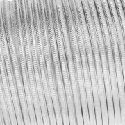 0.81mm medio redondo alambre de cobre acanalado - Plateado anti-deslustre x13.7m