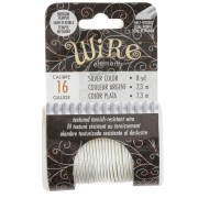 Hilo de cobre redondo estriado de 1,29 mm, semiduro - Plateado para evitar el deslustre x7.3m