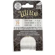 Alambre de cobre redondo martillado de 0,81 mm, semiduro - Plateado para evitar el deslustre x13.7m