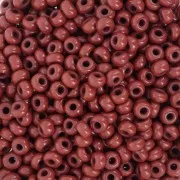 Cuentas de Rocalla Preciosa 8/0, 3 mm - Marrón opaco «Tango», 20 g