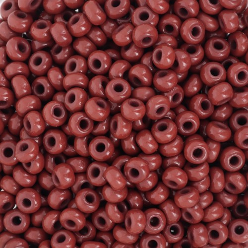 Cuentas de Rocalla Preciosa 8/0, 3 mm - Marrón opaco «Tango», 20 g