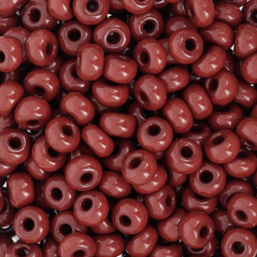 Cuentas de Rocalla Preciosa 6/0, 4 mm - Marrón opaco Tango, 20 g