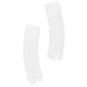 Perlas tubo curvadas 19x5 mm en acrílico transparente - Transparente x10
