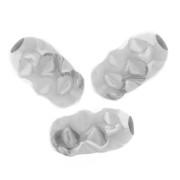 Cuenta con forma de oliva 5x3 mm efecto arrugado - Plateado 925 x20|raw }}