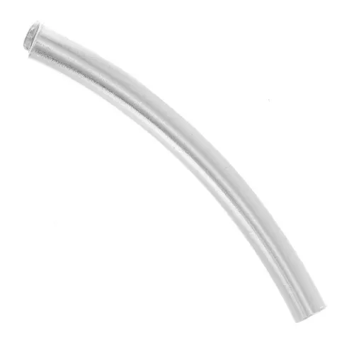 Cuenta tubo curvado 20x2 mm - Plata 925 x1