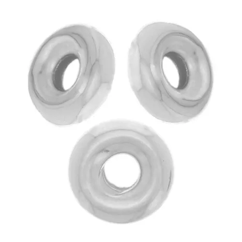 Cuentas arandalas Heishi 3.5 mm - Plata 925 x15