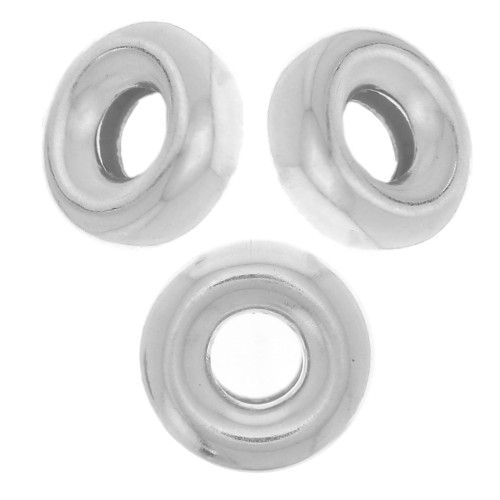 Cuentas arandalas Heishi 5.5 mm - Plata 925 x8