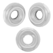 Cuentas arandalas Heishi 7 mm - Plata 925 x4