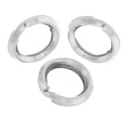 Plata 925 Plateado Anillos Dobles 5x0.7 mm x10|raw }}