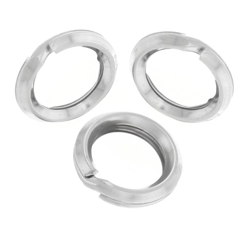 Plata 925 Plateado Anillos Dobles 5x0.7 mm x10