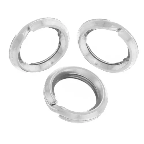 Plata 925 Plateado Anillos Dobles 5x0.7 mm x10