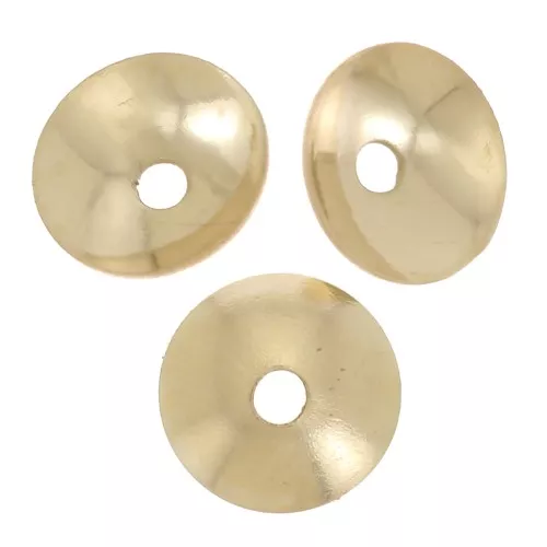 Copas lisas de 3 mm - Oro laminado x20
