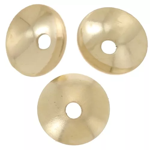Copas lisas 4 mm - Oro laminado x15