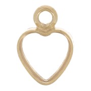 Dije mini corazón hueco 6x4 mm - Gold filled (oro laminado) x1|raw }}