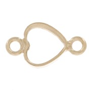 Entrepieza corazón hueco 8x4 mm - Gold filled (oro laminado) x1|raw }}