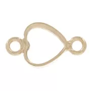 Entrepieza - Entrepieza corazón hueco 8x4 mm - Gold filled (oro laminado) x1 Entrepieza corazón hueco 8x4 mm - Gold filled (oro laminado) x1