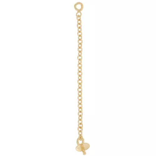Colgante de cadena de 31 mm para perla semiperforada de 4 mm - Gold filled (oro laminado) x1