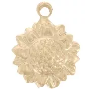 Dije de girasol de 9 mm - Gold filled (laminado dorado) x1