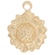 Dije de girasol de 9 mm - Gold filled (laminado dorado) x1