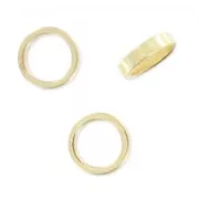 Anillos  4x1 mm dorado con oro fino x20