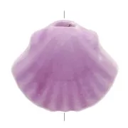 Morado - Cuenta concha de cerámica 10x12 mm - Violeta iridiscente x5 Cuenta concha de cerámica 10x12 mm - Violeta iridiscente x5