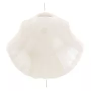 Blanco - Cuenta concha de cerámica 10x12 mm - Crudo irisado x5 Cuenta concha de cerámica 10x12 mm - Crudo irisado x5