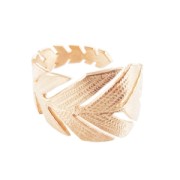 Anilla hoja dorado rosa x1|raw }}