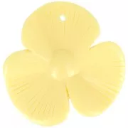 Amarillo - Pendentif fleur 3 pétales 42x43 mm en résine opaque - Vanille x1 Pendentif fleur 3 pétales 42x43 mm en résine opaque - Vanille x1