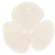 Blanco - Pendentif fleur 3 pétales 42x43 mm en résine opaque - Crème x1 Pendentif fleur 3 pétales 42x43 mm en résine opaque - Crème x1