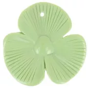Verde - Pendentif fleur 3 pétales 42x43 mm en résine opaque - Vert amande x1 Pendentif fleur 3 pétales 42x43 mm en résine opaque - Vert amande x1