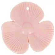Rosa - Pendentif fleur 3 pétales 42x43 mm en résine opaque - Rose x1 Pendentif fleur 3 pétales 42x43 mm en résine opaque - Rose x1