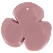 Colgante flor 3 pétalos 42x43 mm en resina opaca - Moca Mousse x1