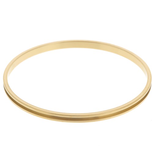 Pulsera brazalete 4x65mm para tejido Delica 11/0 - 1 hilera 1,5 mm Acero inoxidable 304 Dorado