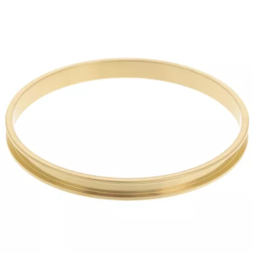 Pulsera brazalete 6x65mm para tejer Delica 11/0 2 filas 3,8 mm Acero inoxidable 304 Dorado