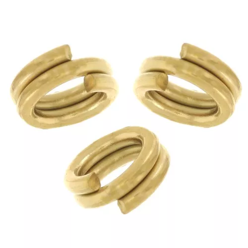 Anillas dobles 4x0,7 mm - Acero inoxidable Dorado 304 x10