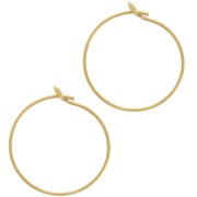 Pendientes de aro de 20 mm para decorar - Acero inoxidable 304 Dorado x2|raw }}