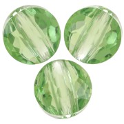 Cuentas planas redondas -6 mm -Thin Round PureCrystal 5034- Reinvented Peridotx6