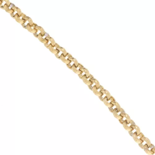 Jaseron cadena de malla texturizada 7 mm - 304 Dorado acero inoxidable x50cm