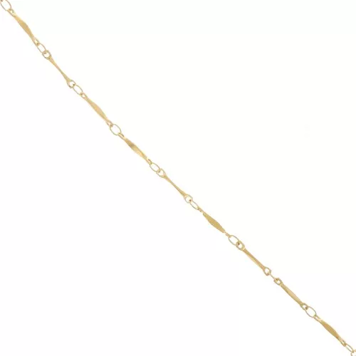 Cadena de malla de fantasía de 2,6 mm - Acero inoxidable Dorado 304 x50cm