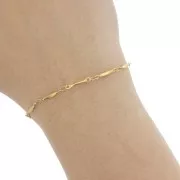 Cadena de malla de fantasía de 2,6 mm - Acero inoxidable Dorado 304 x50cm