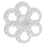 Entrepieza flor texturada 11 mm para cabujón 3 mm - Plata 925 x1