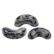 Cuentas de cristal Arcos® de Puca® 5x10 mm - Negro Beige piedra x10g|raw }}